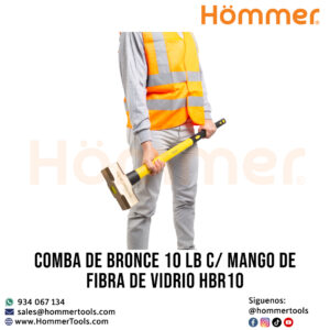 Mango ergonómico de fibra de vidrio de la comba de bronce 10 LB HOMMER, resistente y cómodo para trabajos pesados