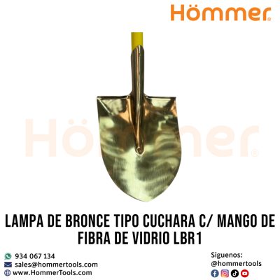 LAMPA DE BRONCE TIPO CUCHARA M/FIBRA DE VIDRIO LBR1 HOMMER