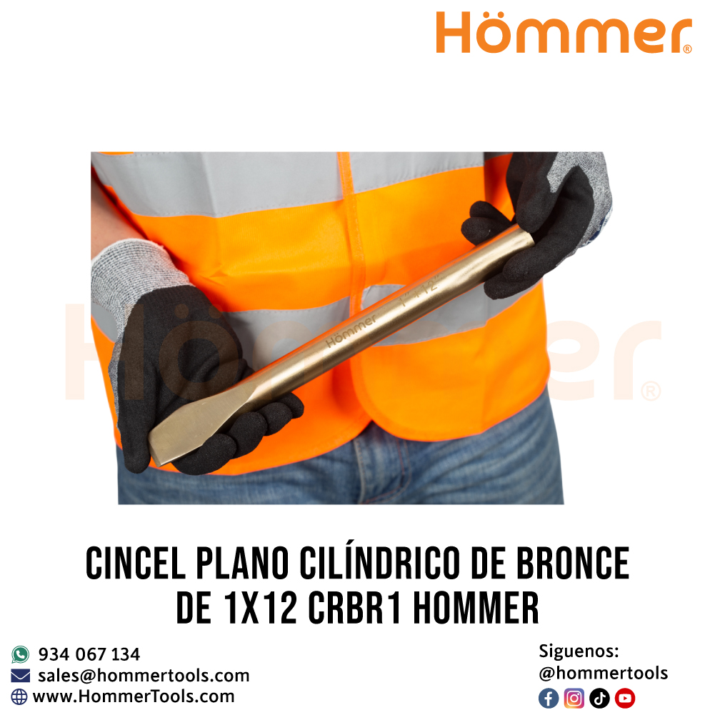 cincel plano cilindrico de bronce de 1x12 crbr1 hommer 2 1