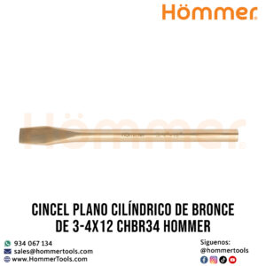 cincel plano cilindrico de bronce de 3 4x12 chbr34 hommer 2 2