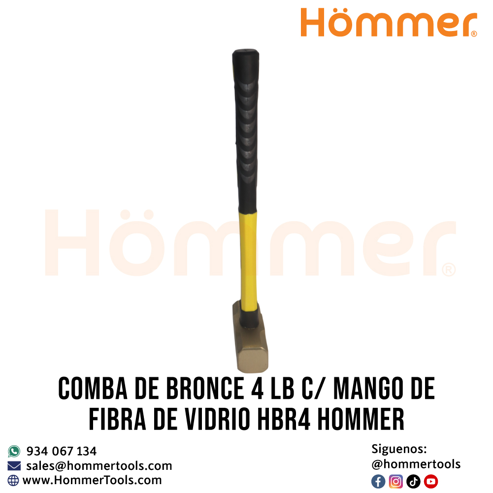 Uso de la comba de bronce 4 LB HOMMER en trabajos industriales con riesgo de chispas
