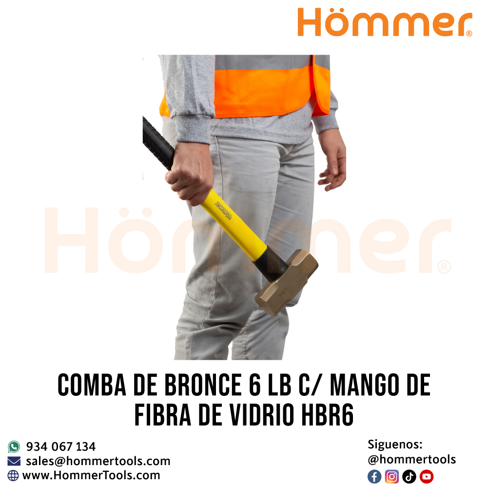comba de bronce 6 lb cm fibra de vidrio hbr6 hommer 5 1 1