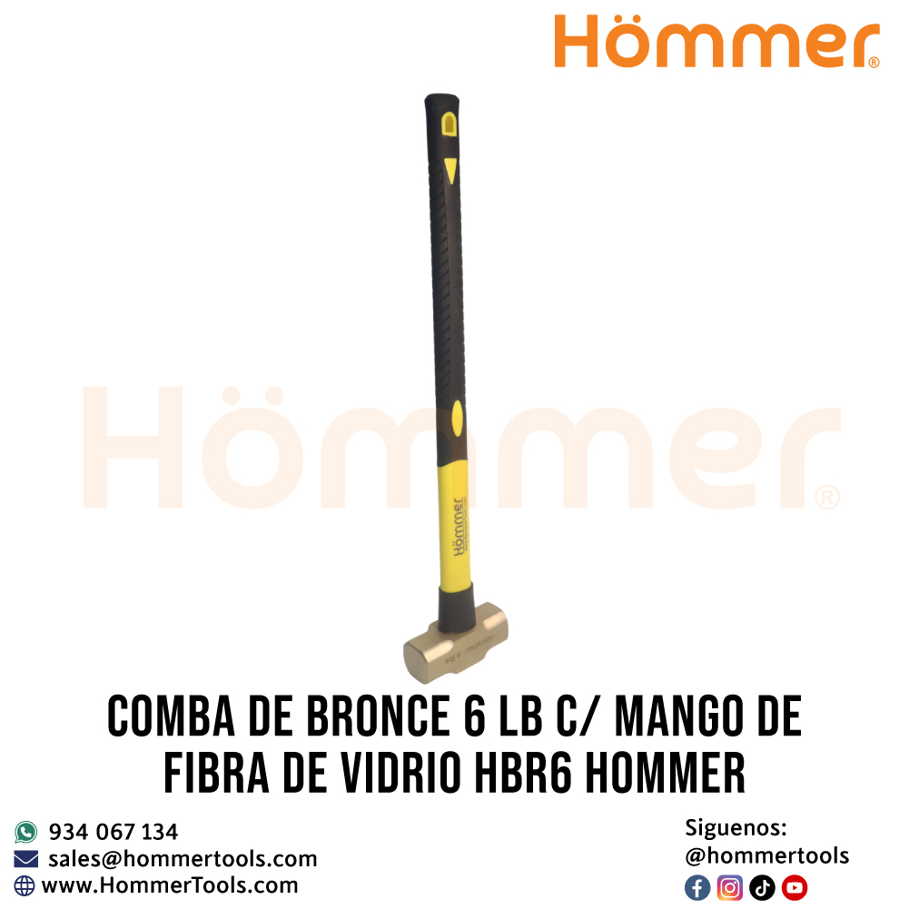 Cabeza octogonal de la comba de bronce 6 LB HOMMER, diseño para mayor precisión y seguridad