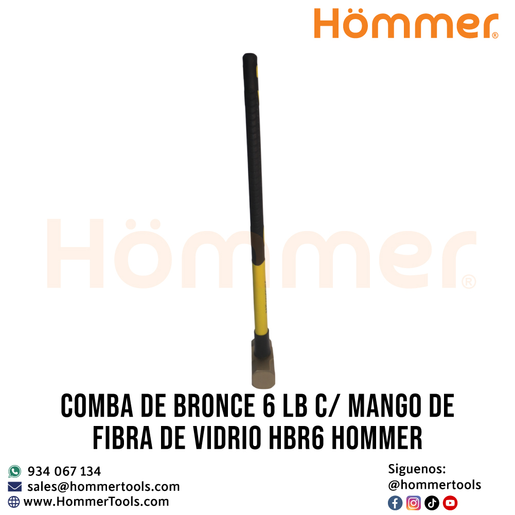Uso de la comba de bronce 6 LB HOMMER en trabajos industriales con riesgo de chispas