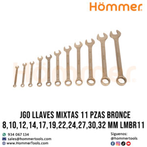 jgo llaves mixtas 11 pzas bronce 810121417192224273032 mm lmbr11 hommer 1 1