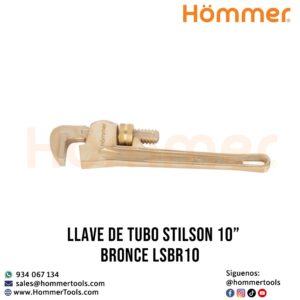 llave de tubo stilson 10 bronce lsbr10 hommer 1 1