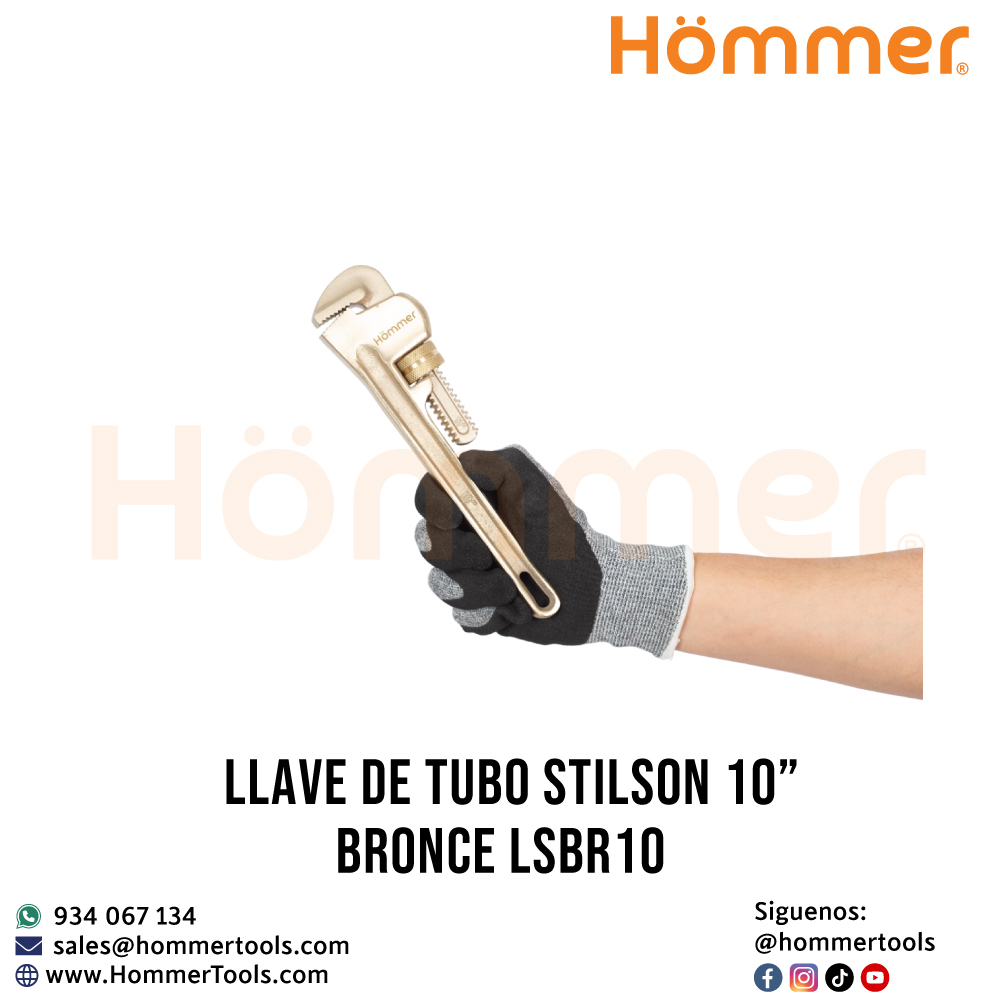 llave de tubo stilson 10 bronce lsbr10 hommer 2 1