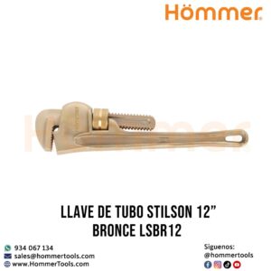 llave de tubo stilson 12 bronce lsbr12 hommer 1 1