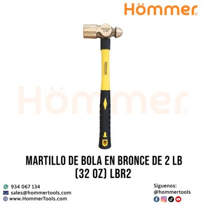 martillo de bola en-bronce de 2 lb 32 oz lbr2 hommer
