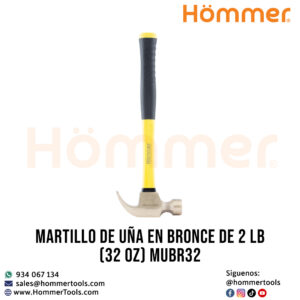 martillo de una en bronce de 2 lb 32 oz mubr32 hommer 1 2 1