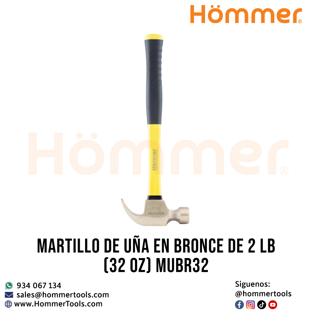 martillo de una en bronce de 2 lb 32 oz mubr32 hommer 1 3