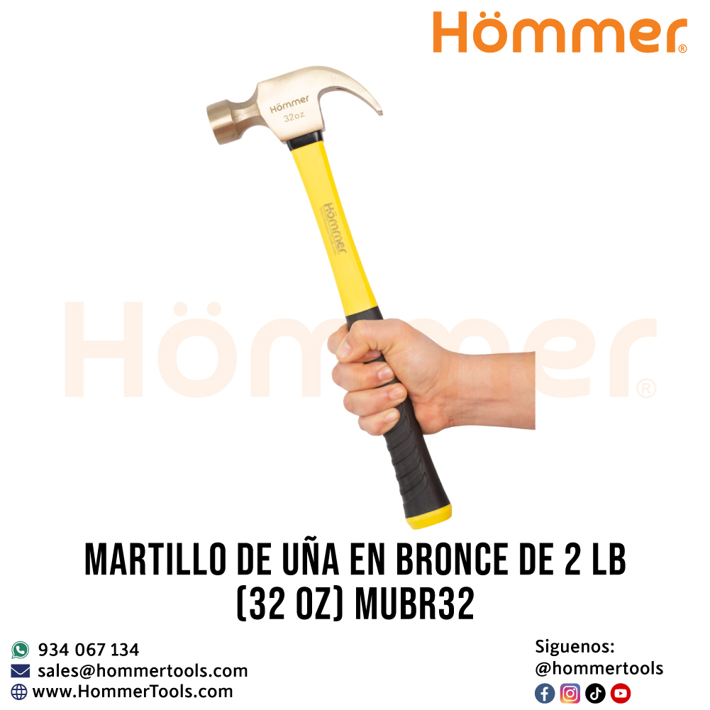 martillo de una en bronce de 2 lb 32 oz mubr32 hommer 3 2