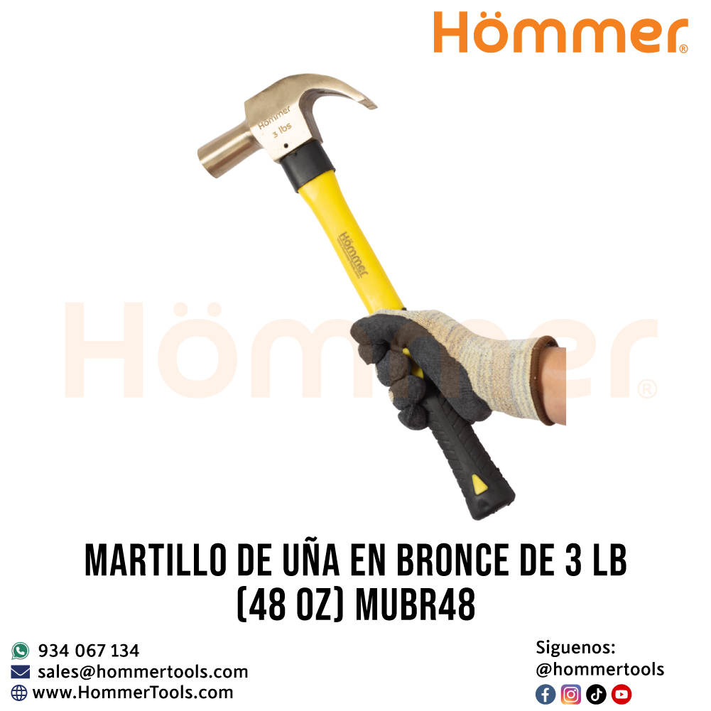 martillo de una en bronce de 3 lb 48 oz mubr48 hommer 3 1