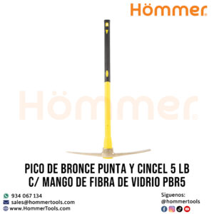 pico de bronce punta y cincel 5 lb c mango de fibra de vidrio pbr5 hommer 4 1 1