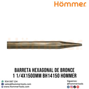 barreta hexagonal de bronce 1 1 4x1500mm bh14150 hommer 2 1