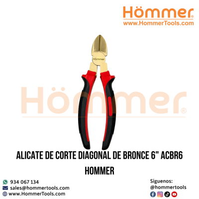 ALICATE DE CORTE DIAGONAL DE BRONCE 6" ACBR6 HOMMER