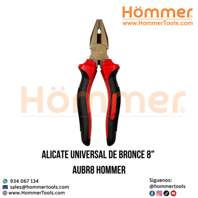 ALICATE UNIVERSAL DE BRONCE 8" AUBR8 HOMMER