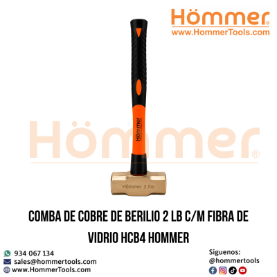 COMBA DE COBRE DE BERILIO 2 LB CM FIBRA DE VIDRIO HCB2 HOMMER