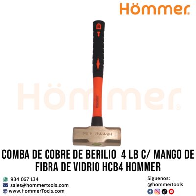 COMBA DE COBRE DE BERILIO 4 LB C/M FIBRA DE VIDRIO HCB4 HOMMER