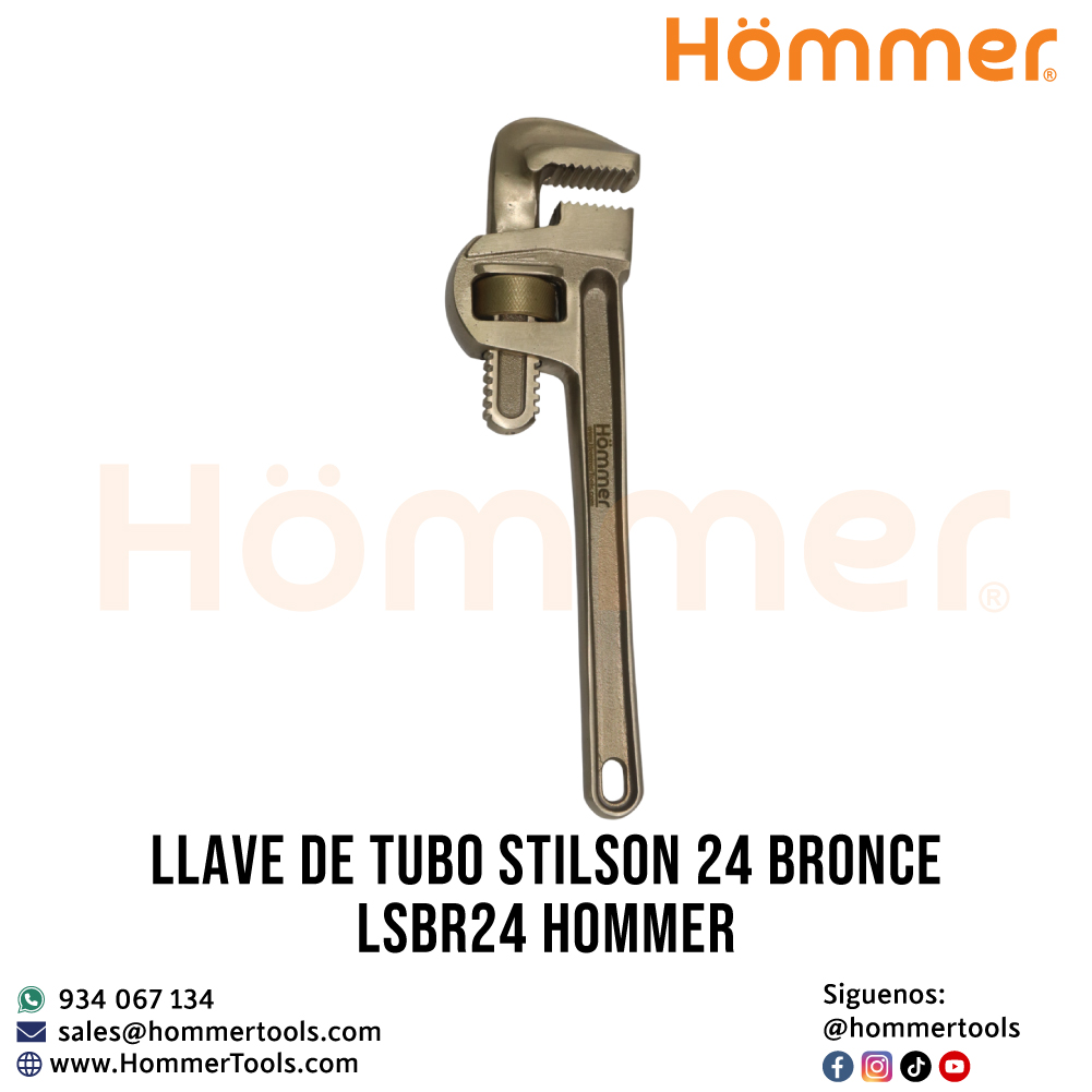 Llave de tubo stilson 24 bronce LSBR24 hommer